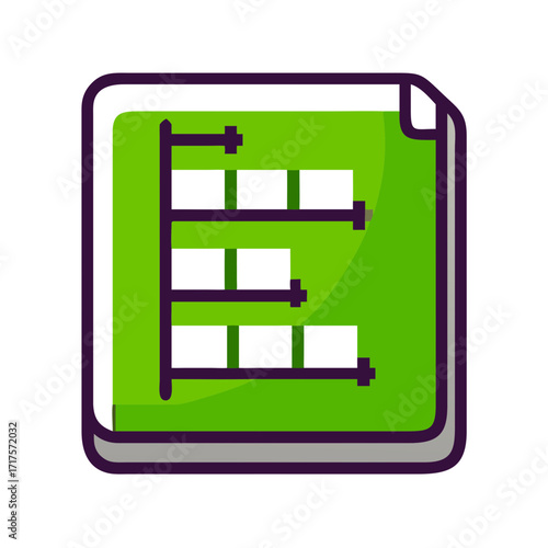 Green project Gantt chart file icon
