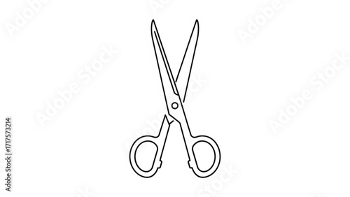Outline of a pair of scissors against a plain background, symbolizing cutting or crafting activities