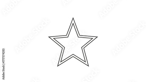 Outline of a star shape on a plain background, symbolizing achievement or excellence
