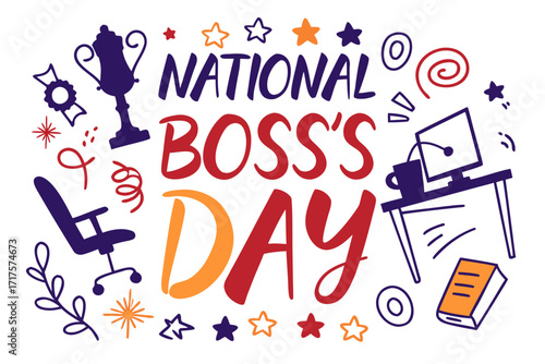 NATIONAL BOSS’S DAY vector illustration design