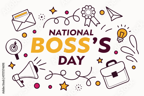 NATIONAL BOSS’S DAY vector illustration design