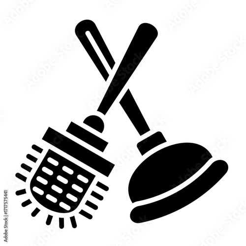 Toilet sweeping Icon