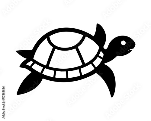 Żółw morski ikona minimalistyczna grafika