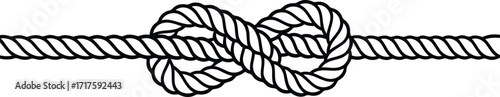 Infinity knot symbol nautical rope connection stability vector