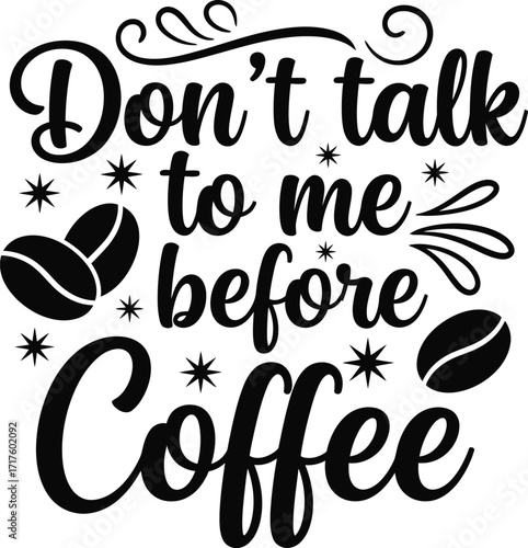 Coffee Bean with Text on Transparent Background for Beverage Lovers