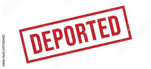 Deported red rubber stamp. Deported Grunge design with dust scratches.
Deported sign, logo, badge, icon, sticker, label, emblem, stamp, symbol isolated illustration.