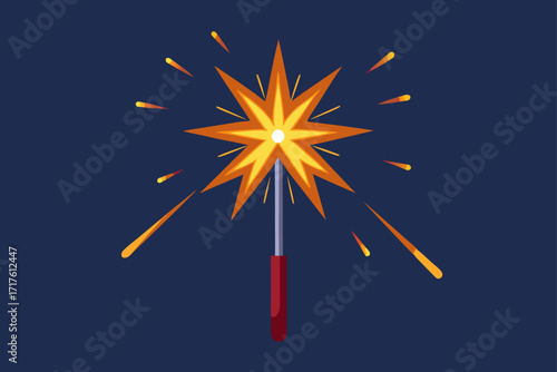 Fireworks Exploding with Metallic Shimmer