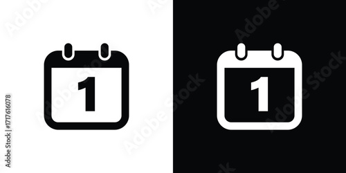 Simple calendar icon showing the first day of the month