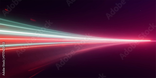 Abstract blue light waves with energy rays creating a dynamic digital wallpaper