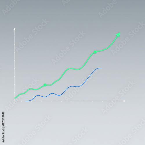 Transparent or png stock market investment trading graph growth.Trade business analytics graph and financial chart.