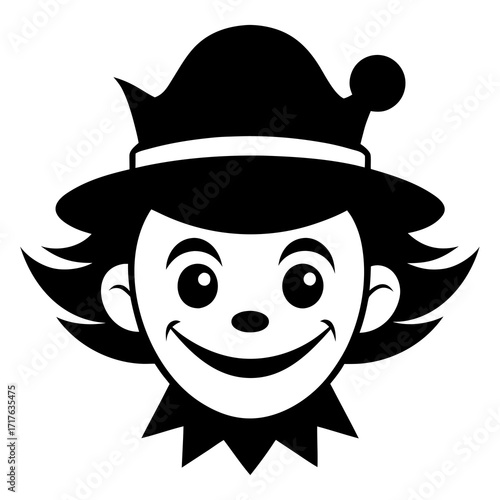 Clown Silhouette Vector