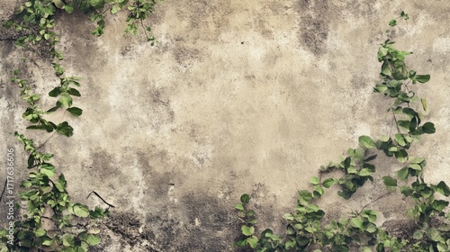Wallpaper Mural Weathered Wall Background with Green Ivy Climbing Vines and Texture Torontodigital.ca