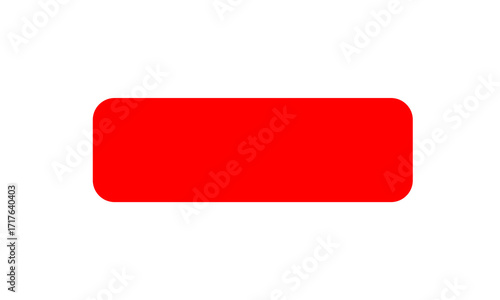 red rectangle with rounded corners on White background geometric shape design, graphics design project