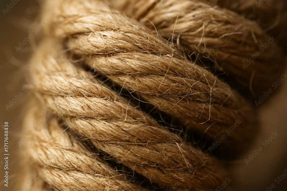 Fototapeta premium Jute rope fibers macro