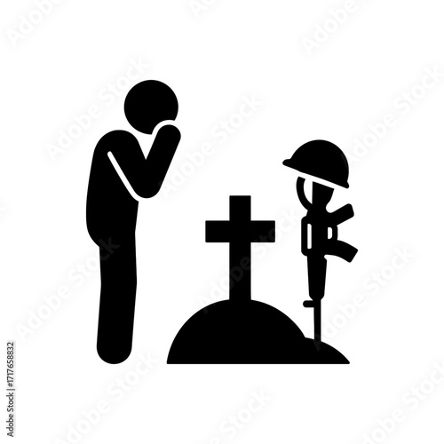 Soldier Remembrance Mourning Icon