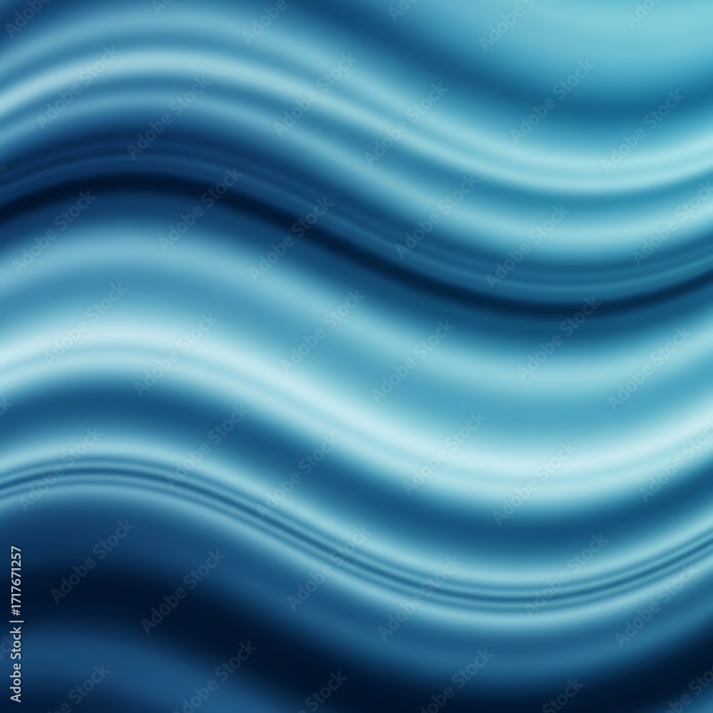 Fototapeta premium Abstract design featuring smooth, flowing, wavy lines in shades of blue and white, creating a serene and elegant background.