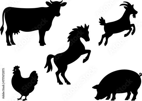 "Farm Animals Silhouette Vector Bundle"

"Domestic Farm Animal Silhouettes Collection"

"Barnyard Animals Silhouette Set"