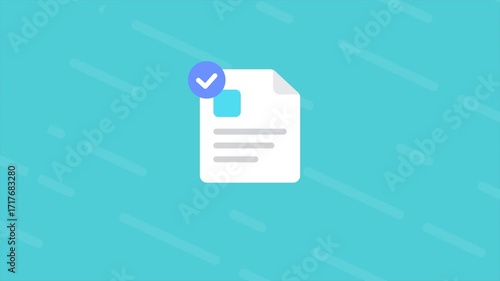 4k animation of online document sending via laptop symbolizing digital file sharing, email and online communication.