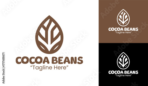 Cocoa Beans Logo Modern Artisan Food Identity