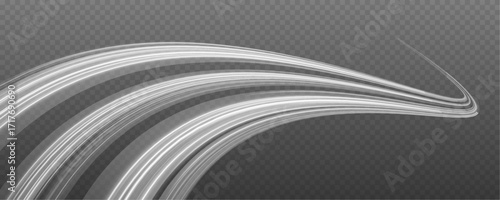 A transparent wave of cold air flows gently in a curved motion, simulating wind from an air conditioner. Smooth white lines enhance the cooling effect. Minimalist and refreshing.