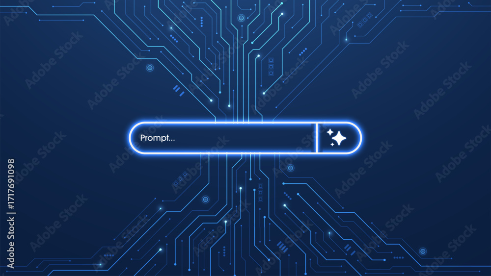 Εκτύπωση καμβά Concept of AI generate a prompt