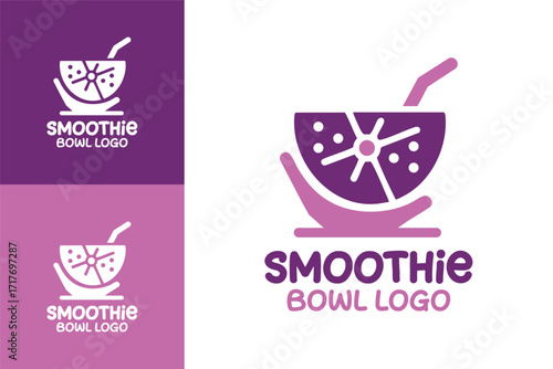 Smoothie Bowl Logo Premium Wellness Symbol