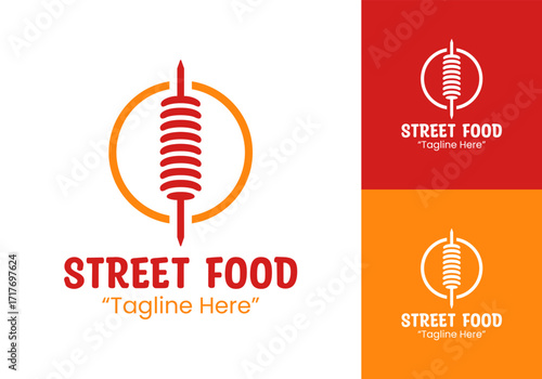 Street Food Logo Fun Urban Vendor Symbol