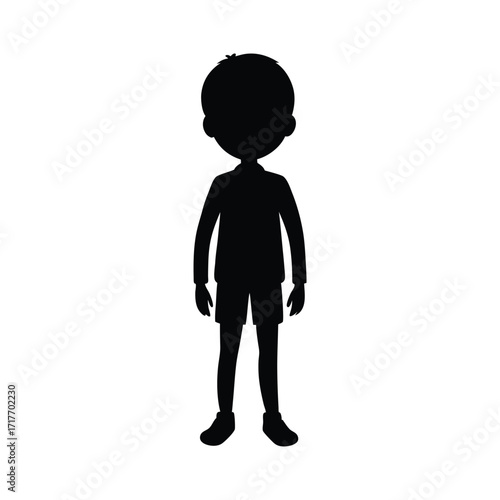 boy Profile Icon, Male Silhouette Icon, User Avatar Icon, little boy Head Icon, Profile Symbol Icon