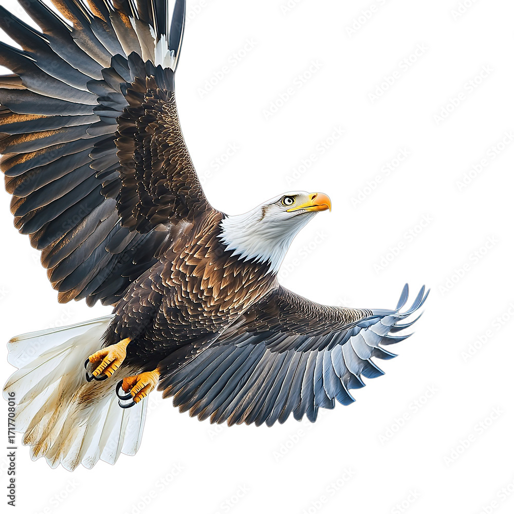 Obraz premium Majestic Bald Eagle in Flight