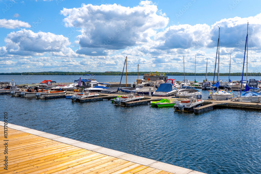 Fototapeta premium Marina/Hafen am Senftenberger See, Oberspreewald-Lausitz, Brandenburg