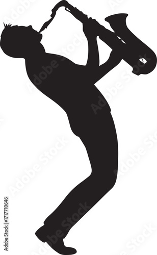 Jazz Saxophonist Silhouette