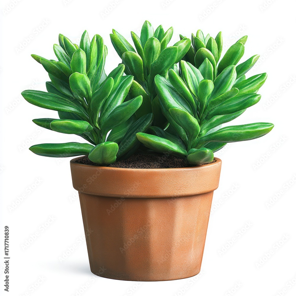 Obraz premium This vibrant succulent in a terracotta pot adds a touch of freshness
