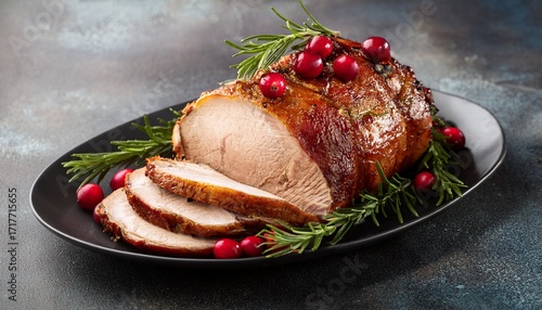 Roasted Pork Loin With Cranberry And Rosemary