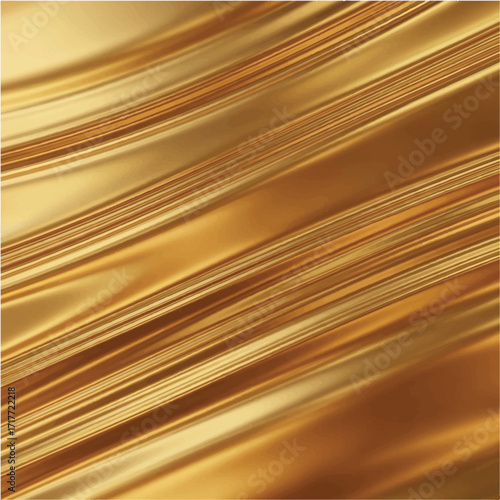 Abstract flowing golden waves with textured lines and shimmering light