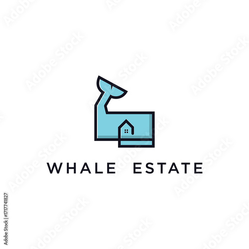 Logo design for Whale Estate real estate agency.