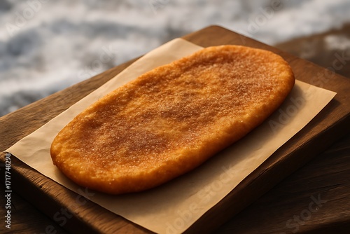 beavertail pastry canadian traditional dessert stock photo