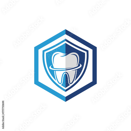 Tooth Shield Dental Healthcare Vector Logo