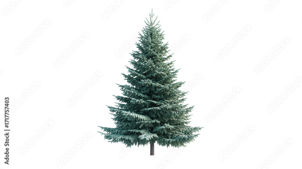 Fototapeta premium Blue Spruce Christmas Tree isolated on a transparent background