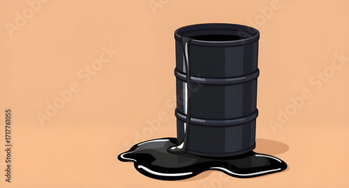 black oil barrel