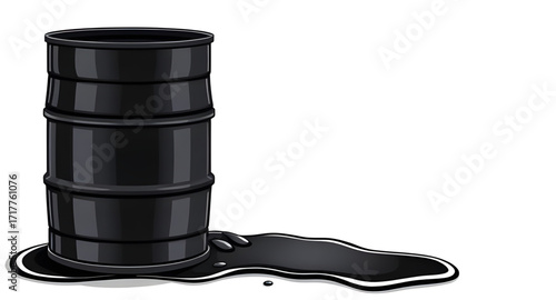 oil barrel isolated on white