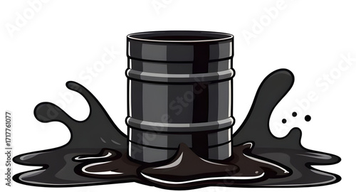barrel with oil