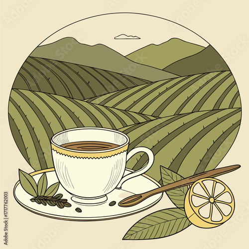 Steeped in Traditional Discover the art of tea cup in a tea hill