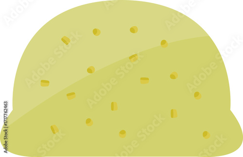 Pistachio Chocolate Chip Ice Cream Scoop Graphic