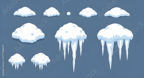 isolated icicles vector, dripping icicles shapes, cold ice stylized set, winter weather icicles, ice hanging border, frozen cartoon icicles, vector snow drip, frosty points illustration, seasonal free