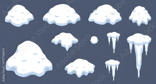 isolated icicles vector, dripping icicles shapes, cold ice stylized set, winter weather icicles, ice hanging border, frozen cartoon icicles, vector snow drip, frosty points illustration, seasonal free