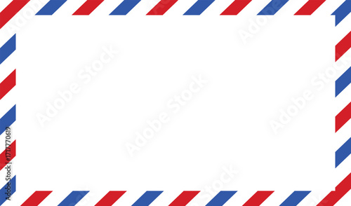 Post card frame. Blank envelope postcard