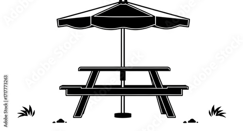 Illustration of a beach chair and umbrella, Beach chair vector, Tropical umbrella illustration, Summer vacation artwork, Seaside relaxation design, Ocean view vector, Holiday beach scene, Deck chair d