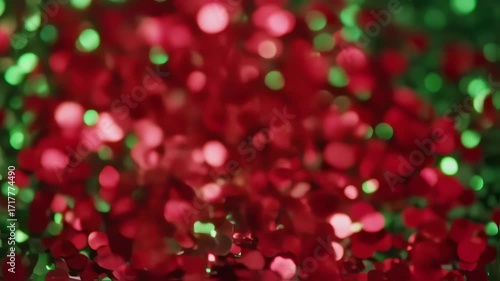 Abstract bokeh of red and green lights