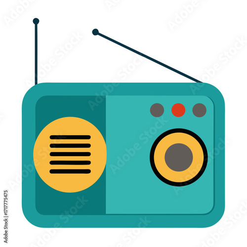 retro radio vector illustration