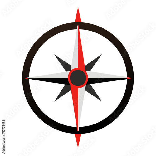 compass on white background